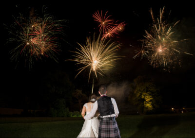 Fireworks wedding photo
