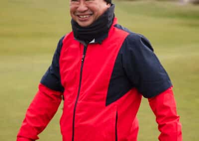 Smiling golfer